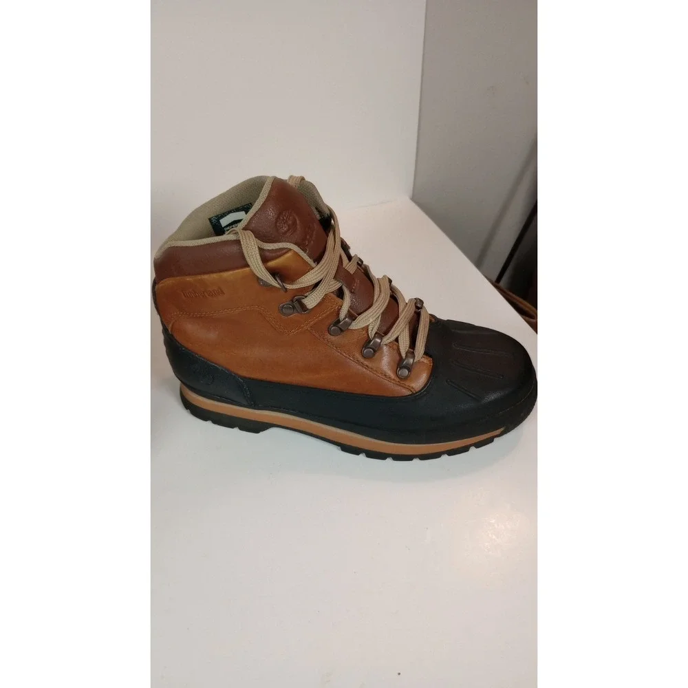 Timberland Youth GS Euro Hiker Shell Toe Duck Boots Tan Brown A1LTT US 6M